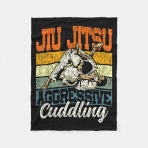 Jiu Jitsu Vintage Retro Jiu Jitsu Aggressive Fleece Blanket