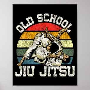 Jiu Jitsu Vintage Retro Old School Jiu Jitsu Poster
