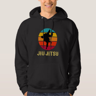 Jiu Jitsu Vintage Sunset Martial Arts Style Hoodie