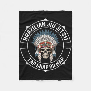 Jiu Jitsu War Bonnet - Submission Team Jiu Jitsu W Fleece Blanket