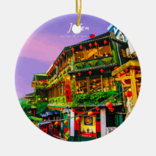Jiufen, Taiwan - Ancient Teahouse Ceramic Tree Decoration