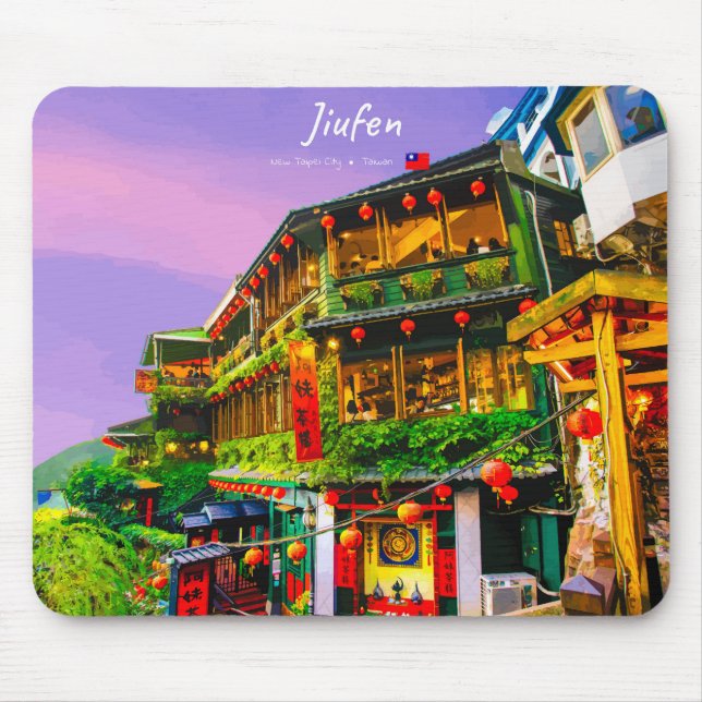 Jiufen, Taiwan - Ancient Teahouse Mouse Mat (Front)