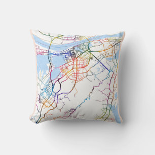 Jiujiang China Map Cushion