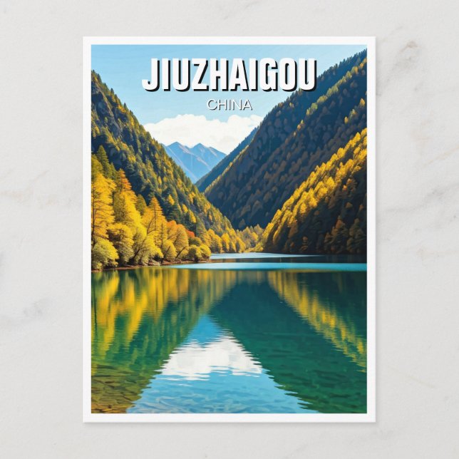 Jiuzhaigou Valley National Park China Postcard (Front)
