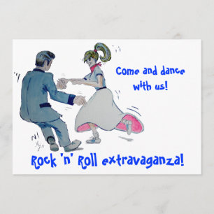 Jive Fun! swing dancing rock and roll Invitation
