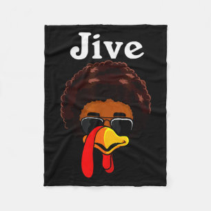 Jive Thanksgiving Turkey Day Funny Family Costume Fleece Blanket