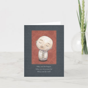 Jizo art Friend Support Kindness Compassion Love Card