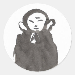 Jizo the Monk in Meditation Stickers