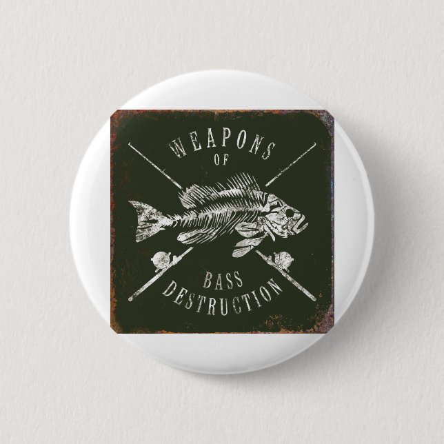 JJ56 Weapons of Bass.tif 6 Cm Round Badge (Front)