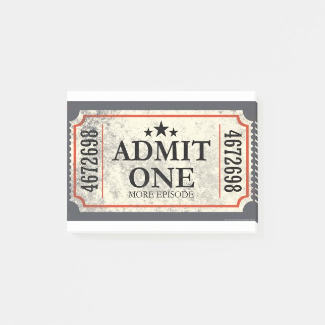 JJ81 Admit One.tif Post-it Notes (Front)