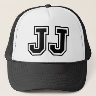 'JJ' Monogram Trucker Hat