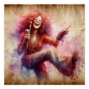 JJ singing on stage Poster