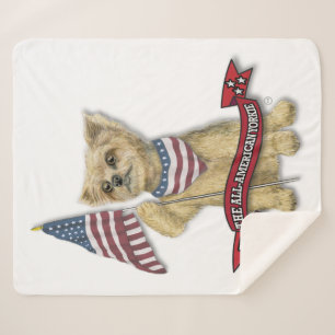 ”JJ, The All-American Yorkie." Sherpa Blanket