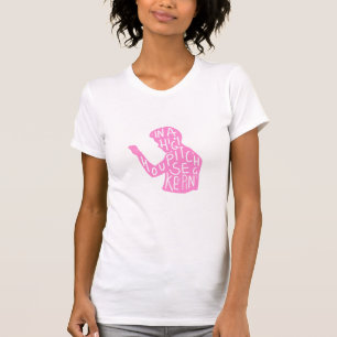 JJs silhouette housekeeping quote in pastel pink T-Shirt