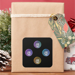 JK Four Year Square Sticker