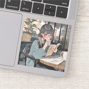 JK Sticker Studying at Cafe   Sushi Musume Generat