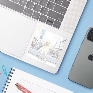 JK Sticker Waving   Sushi Musume Seal GenerativeAI