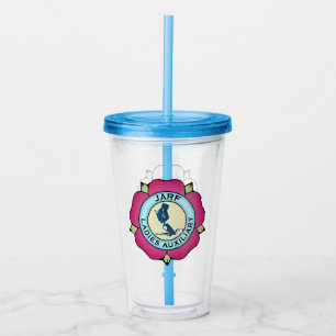 JLA logo acrylic tumbler with straw
