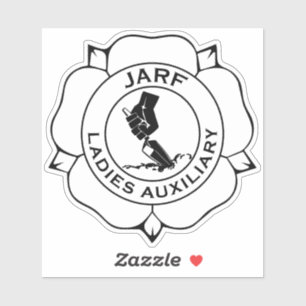 JLA logo vinyl sticker BW 4"