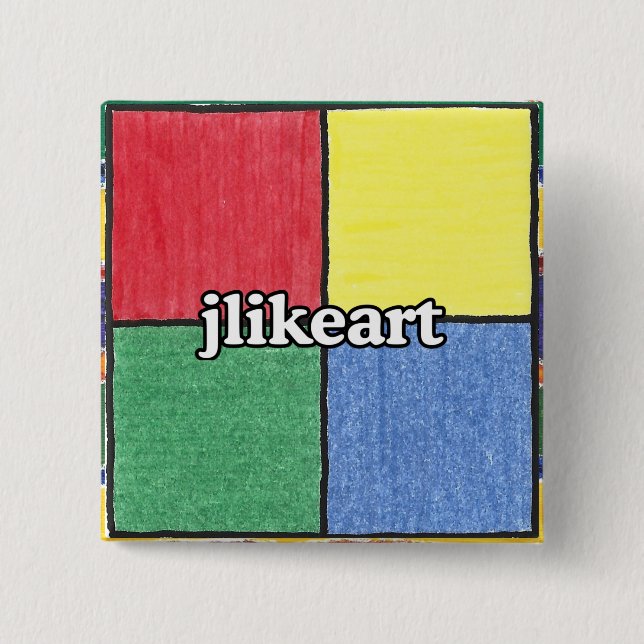 jlikeart logo 15 cm square badge (Front)