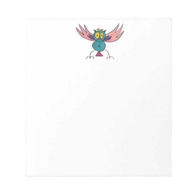 JMCdesign Owl 5.5" x 6" Notepad - 40 pages (Front)