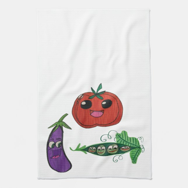 JMCdesign Veggie Dish Towel (Vertical)