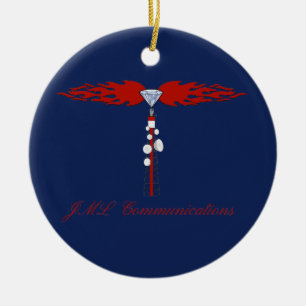 JML Communications Holiday Ceramic Tree Decoration