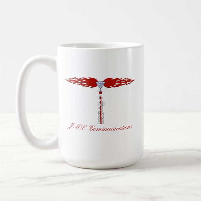 JML Communications Tower Logo Coffee Mug (Left)