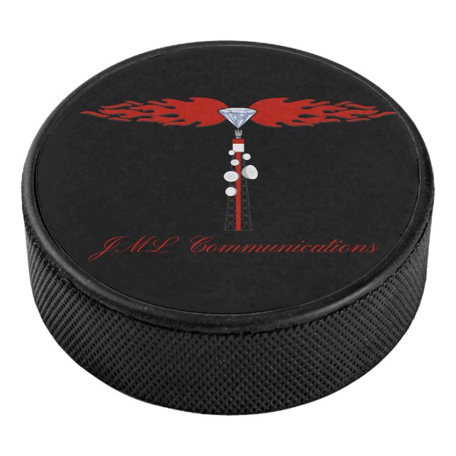 JML Communications Tower Logo Hockey Puck (3/4)