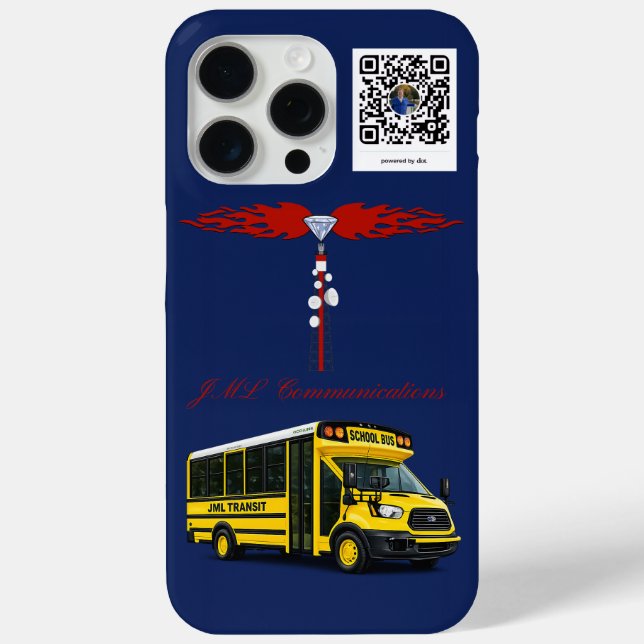 JML Communications Tower Logo & JML Ttansit Case-Mate iPhone Case (Back)