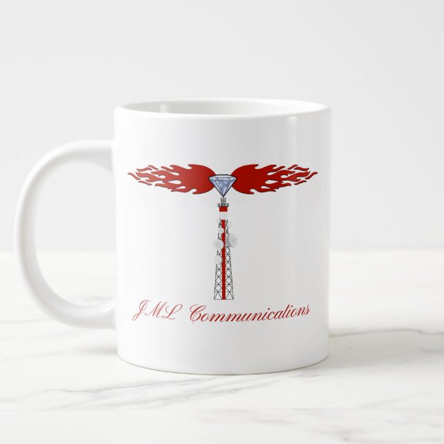 JML Communications Tower Logo Large Coffee Mug (Left)