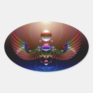 JMR - Crystal Scarab Oval Sticker