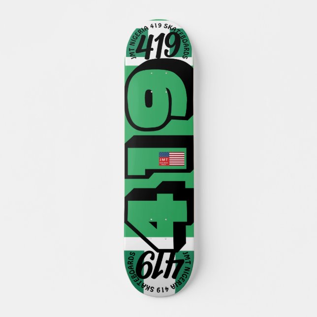 JMT NIGERIA   419 7 3/4" Skateboard Deck (Front)