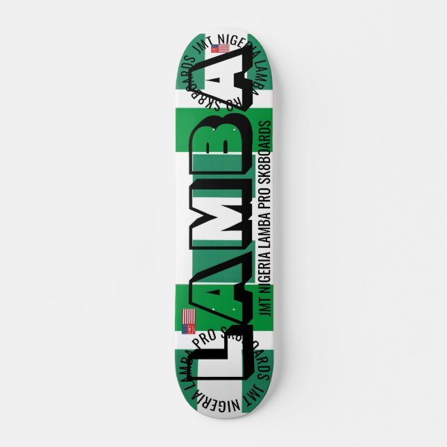 JMT NIGERIA  LAMBA 7 3/4" Skateboard Deck (Front)