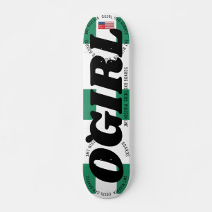 JMT NIGERIA    O GIRL  7 3/4" Skateboard Deck