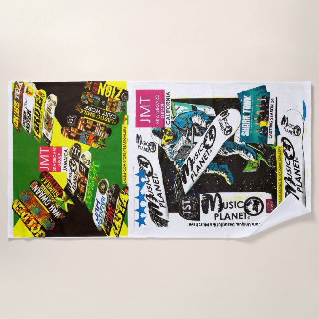 JMT SK8  Beach Towel (Front)