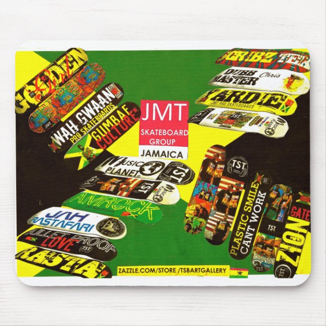 JMT SKATEBOARD  JAMAICA Mousepad (Front)