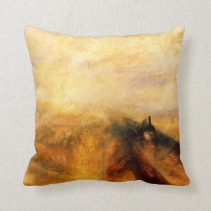 JMW Turner Rain Steam and Speed Throw Pillow