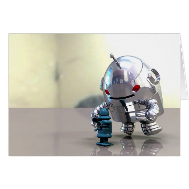 Jo Bot VS Little Blue Bot Card (Front Horizontal)
