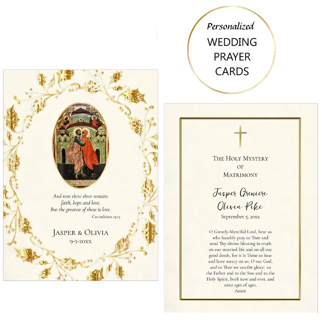 Joachim and Anna Orthodox Wedding Prayer Card (Creator Uploaded)