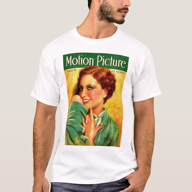Joan Crawford 1928 movie magazine T-Shirt (Front)