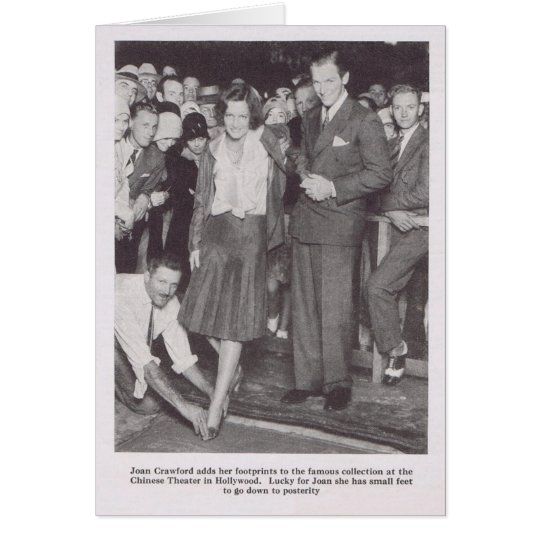 Joan Crawford Chinese Theatre 1930 magazine photo Card