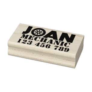 Joan Mechanic Rubber Stamp