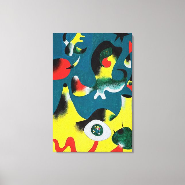 joan miro paintings art, abstract art canvas print (Front)