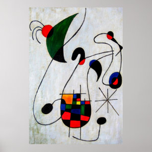 joan miro paintings art, abstract art poster