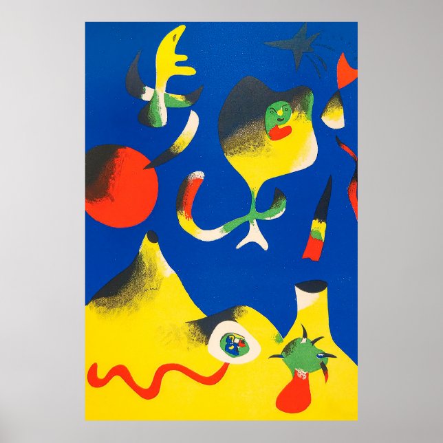 joan miro paintings art, abstract art poster (Front)