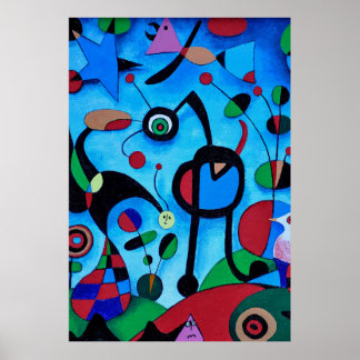 joan miro paintings art, abstract art poster