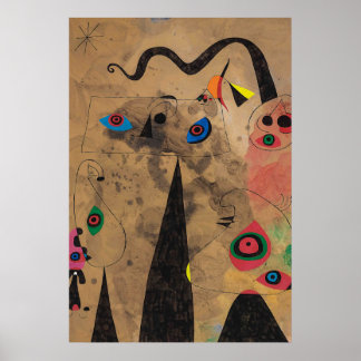 joan miro paintings art, abstract art poster