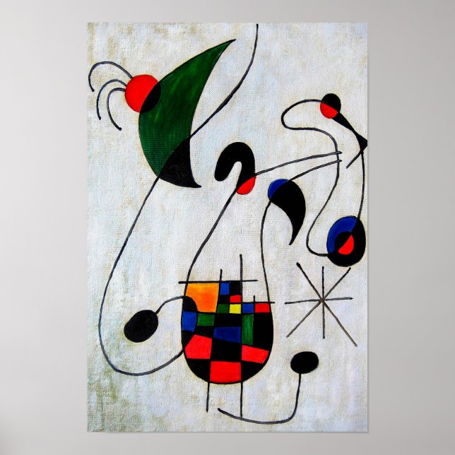 joan miro paintings art, abstract art poster (Front)