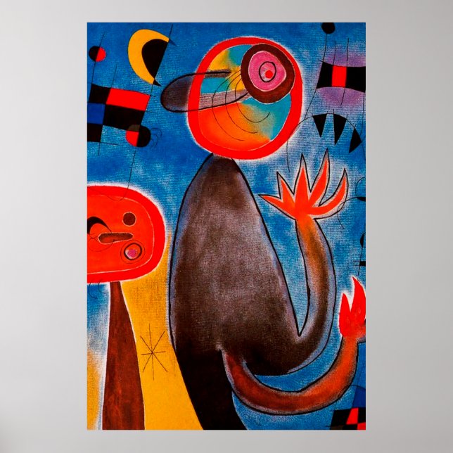 joan miro paintings art, abstract art poster (Front)